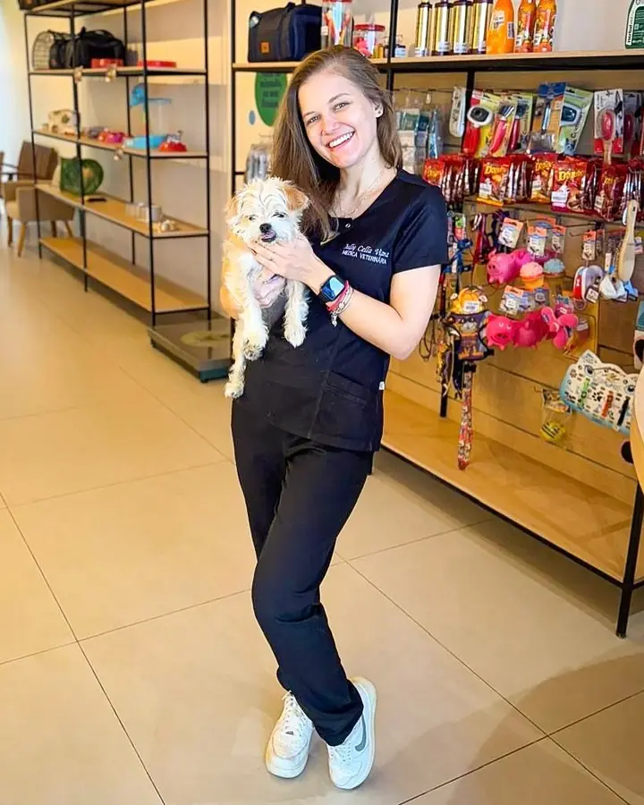 Equipo en el pet shop